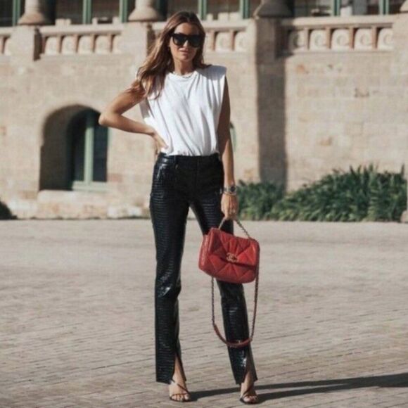 Zara Faux Leather pants - Picture 1 of 8